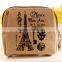 Square shape retrostyle canvas coin bag/coin purse