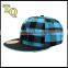 custom 6 panel embroidery check pattern flex fit hats
