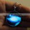 DIY Jewelry Glowing Necklace Blue Nebula Necklace Glass Cabochon Dome Pendant Glow in The Dark Necklace