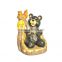 Animated Sitting Father baby bear indoor decoration