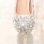 OW15 Beautiful Crystal Bead Wedding shoes Comfort platform high heel crystal Wedding shoes for young lady