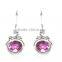 New Design Sterling 925 Silver Pink Quartz LOVELY Dangle Earrings Gemstone Women Jewelry, Indian Silver Jewelry