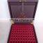 Nice PU leather wood wine box for mini bottle with lock