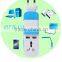 5ft Cable 2.1A Output Dual USB Universal Socket with UK Plug