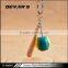2016 newly design beautiful keychain design with custom rubber ball