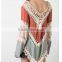 Big Flower Stitching Crochet Bikini Cover up Hollow Bohemian Beach Blouse