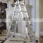 Made in Yongkang escada aluminio, aluminum little giant ladder, swimming pool step ladder 4*3 4*4 4*5