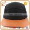 New style high profile faux leather plain bill snapback cap with belt buckle