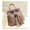 Leather tassels for handbag pu fancy bags ladies fringe tote mini bag 2015