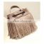 Leather tassels for handbag pu fancy bags ladies fringe tote mini bag 2015