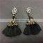 Vintage Woolen Tassel Stud Earrings 2015 Fashion Party Jewelry