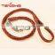 Cow leather dog collars leashes for medium-sized dogs