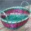 High Quality Colorful Bamboo Basket For Kitchen Storage