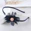 Baby girl polyester grosgrain layered flower design hair band
