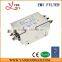 AC three phase three line low pass power line noise filter