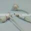 wired free sample earbuds white stereo earphones headphone with mic for mp3 player
