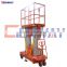 Aluminum material portable small hydraulic lift for painting