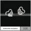 Fashion silver earring stud jewelry wholesale clear crystal stone handmade jewelry