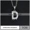 wholesale price rhodium s alphabet pendant designs based on 925 silver