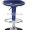 Red blue and white synthetic leather salon bar stool