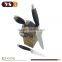 5 pcs TPR handle kitchen knife and knife block set