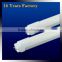 2016 China factory wholesales price aluminum plastic glass single tube t8 led tube 1200mm 18w