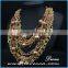 Dubai gold jewelry charms fashion women exaggerate pearl collar chain costume necklace