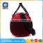 Cylindrical shape waterproof and lightweight red 600D sports travel bag