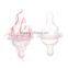Smile Bear Wide Mouth Silicone Custom Baby Bottle Big Pink Nipples