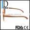 Retro Circle Brown Wood Sunglasses Zebra Fda Hinge Inserted High Quality Sunglasses