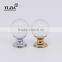 1 inch gold-plated brass base clear crystal handle