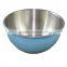 20cm slim shape silicon bottom mixing bowl set stainless steel salad bowl