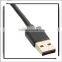 2-in-1 Quick Charging Knitted PVC For iPad For iPod For iPhone USB Cable Power Cable Data Cable Transmission Cable 3M Black