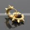 High plating rivet punk Stainless steel jewelry stud earring Ear clip gold