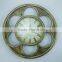 18 Inches Large Flower Shaped Retro Brown Plastic Vintage Wall Clock Home Decoration