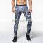 Fashion design quick dry fit polyester men's sport compression pants, gym compression pants, running pants, trainning pants