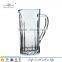 1.5ML embossed glass beer pitcher for decorative 1pitcher plus 6 glasses
