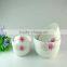 Chaozhou Supplier stocked Wholesale 6.69 inch White Ceram bowls with flower decal household bowls