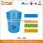 Foot Pedal Stainless Steel 2 compartment trash bin