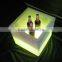 Eco friendly PE RGB full lighting rechargeable bar plastic LED ice bucket/ cooler/ holdersinet jewelry cabinet/liquor cabinets