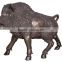 High quality violent wild bronze pig sculptures