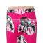 Hot pink stretchy wide bottom pants for ladies