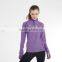 KNIT Half Zip Womens purple Long Sleeve Running Top Athletic Blouse Sports Shirt