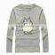 Cartoon design long sleeve printing t shirt for men