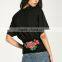 2017 Cotton Lace Up Women Short Sleeve T-Shirts