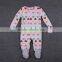 Wholesale Baby Pajama 100% Cotton Footed Design Baby Rompers for Girl Clothing