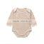 Hot sale long sleeve blank organic cotton baby bodysuit