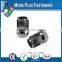 Made in Taiwan Black Bulge Open Ended Blue Thread Chrome Bulge Acorn Lug Nut