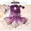 2017 Latest Fashion Organza scarves two layer silk scarf best selling for ladies silk scarf hijab caps