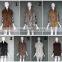 Elegant Women Fur Gilet Rabbit Fur Knitted Vest With Pockets And Tassels In Winter